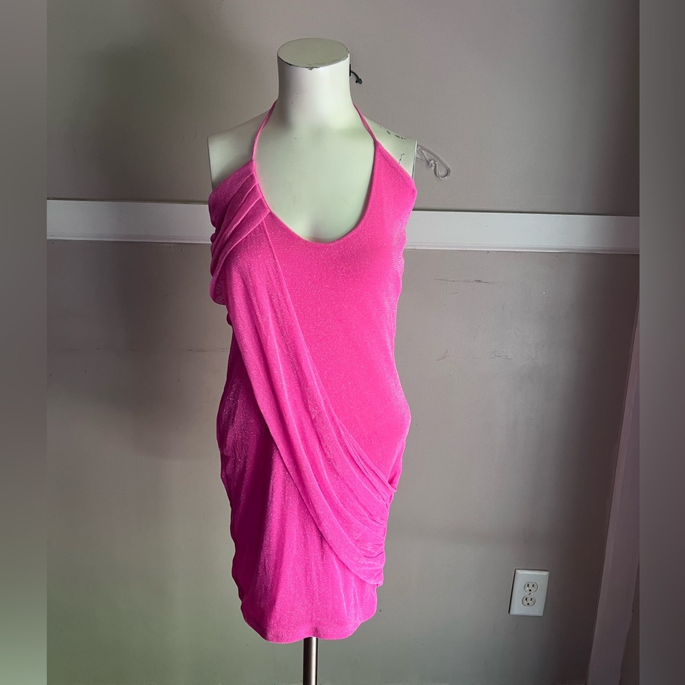 Fashion Nova Hot Pink Stretch Dress